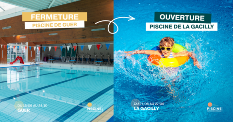 Cet été, la piscine de Guer fermera ses portes du 15 juin au 24 octobre 2026. Mais la piscine de La Gacilly ouvrira du 27 juin au 27 septembre 2026.